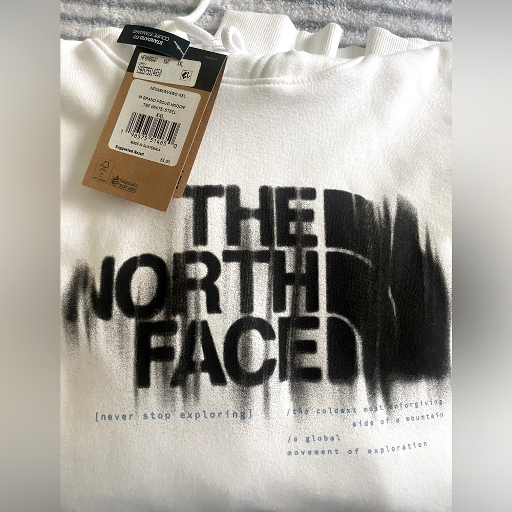 North Face white hoodie